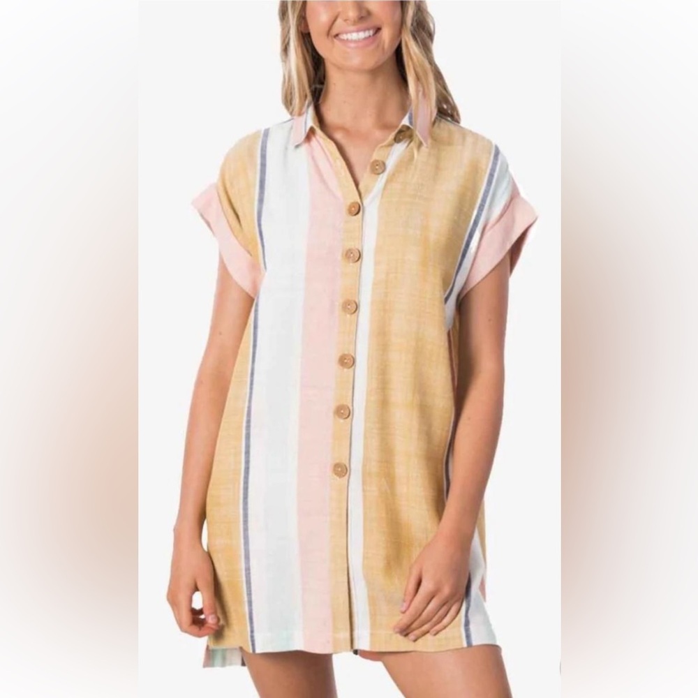 Rip Curl Striped Mini Dress - Multicolor